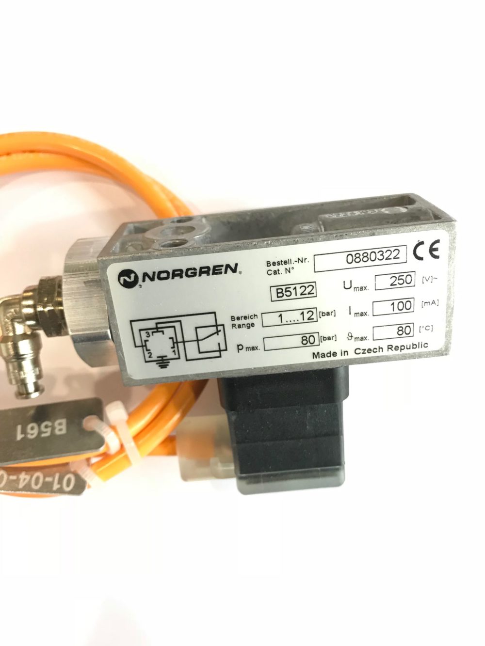 NORGREN Pneumatic Pressure Switch Electromechanically Actuated - RMTPE0080